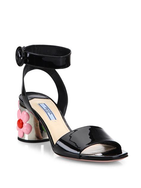 prada flower sandals|prada heels sandals.